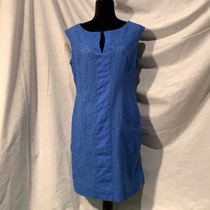 Royal blue and lime green tunic dress